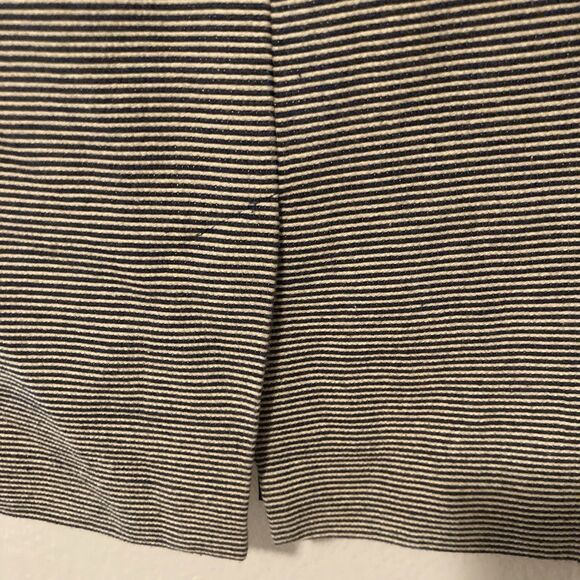 TALBOTS white black striped cotton blend straight pencil skirt 6 - Picture 5 of 7